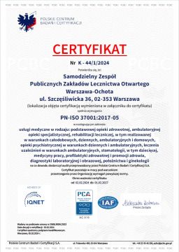 Certyfikat 37001