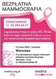 Mammobus ponownie przyjmie pacjentki w przychodni przy ul. Wojciechowskiego 58