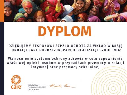 Dyplom dla SZPZLO Warszawa - Ochota