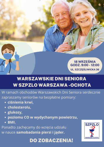 Akcja Zdrowotna z okazji Warszawskich Dni Seniora w SZPZLO Warszawa-Ochota!