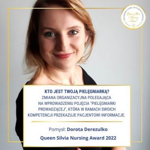 Nominacja do Pielęgniarskiej Nagrody Królowej Sylwii (królowej Szwecji).
